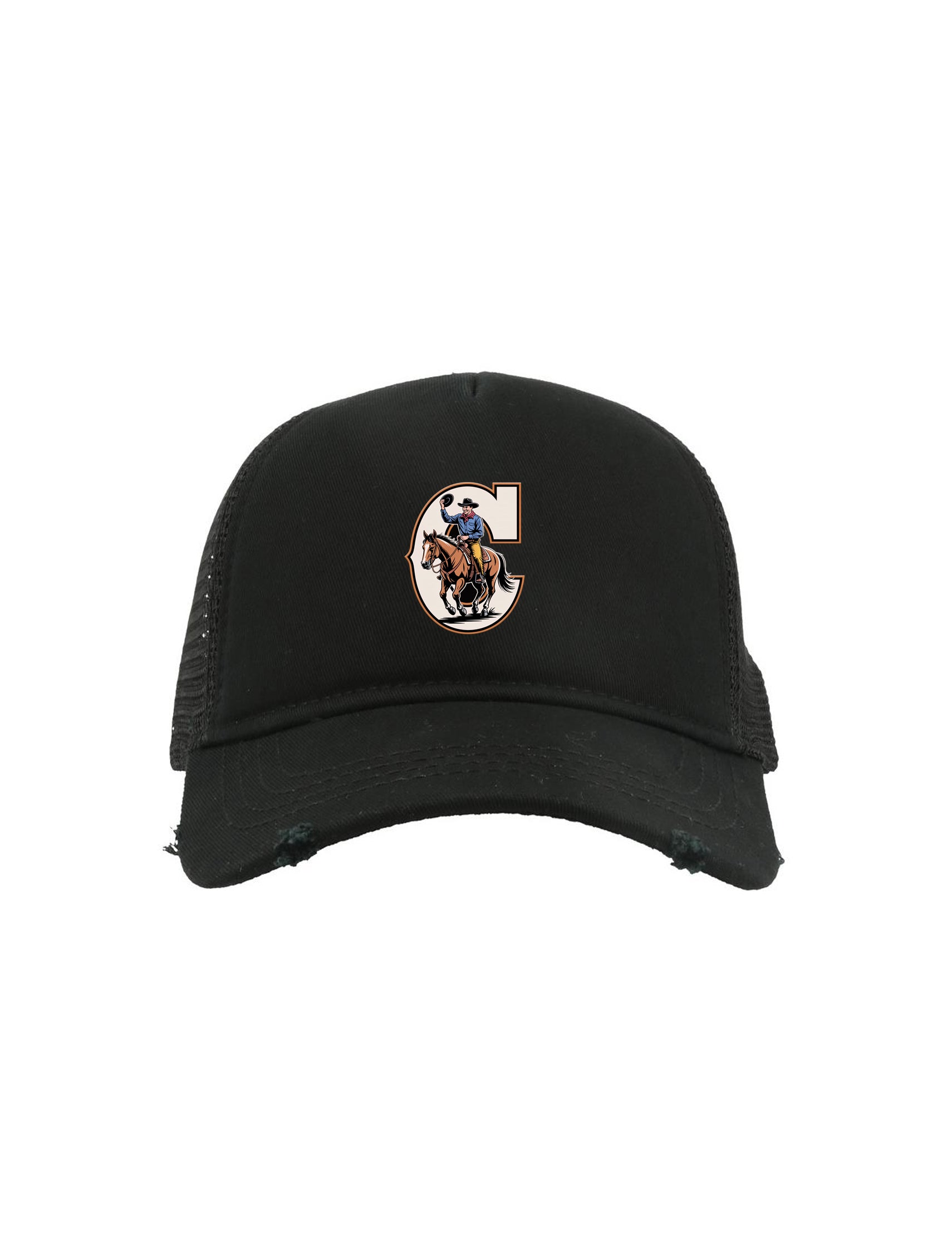 Country Club - C Rodeo Distressed Trucker Black/Black