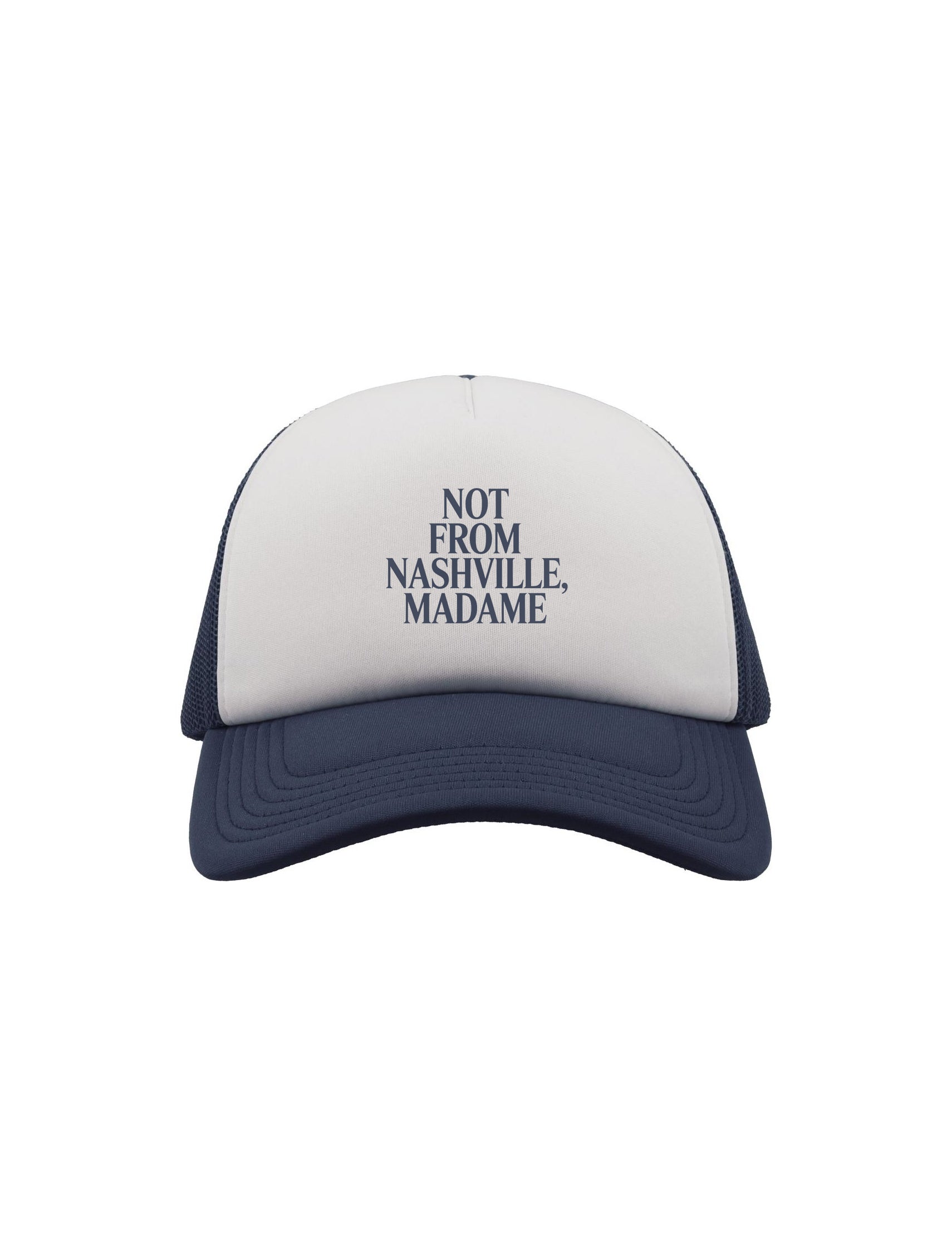 Country Club - Not From Nashville Madame Trucker Navy/White