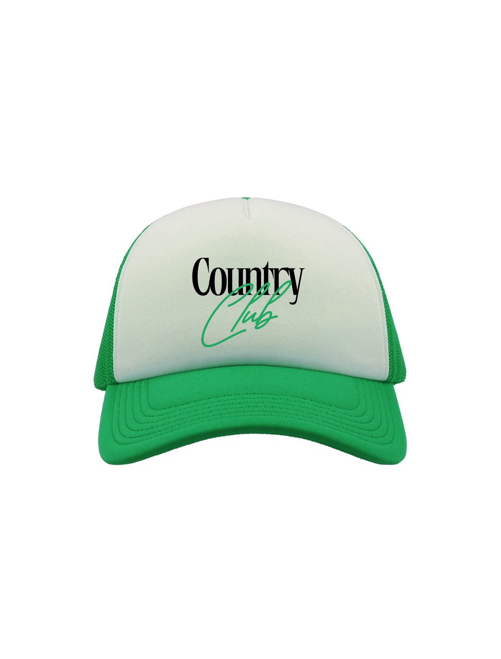 Country Club - Script Logo Trucker Green/Cream