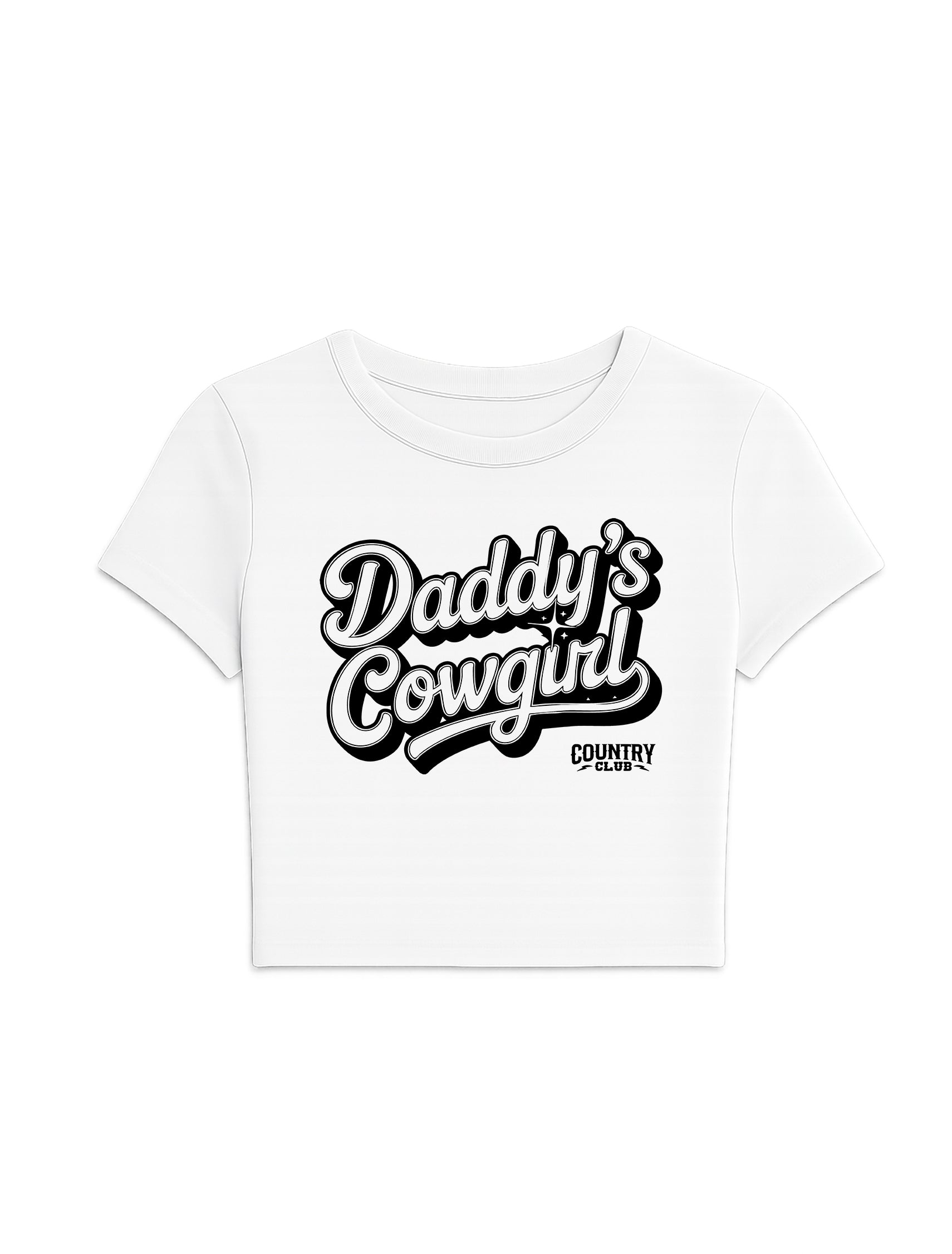 Country Club - Daddys Cowgirl Crop White
